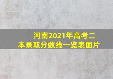 河南2021年高考二本录取分数线一览表图片