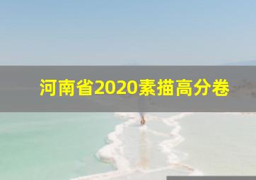 河南省2020素描高分卷