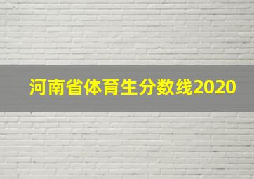 河南省体育生分数线2020