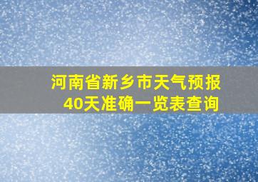 河南省新乡市天气预报40天准确一览表查询