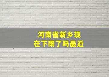 河南省新乡现在下雨了吗最近