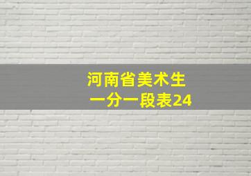 河南省美术生一分一段表24