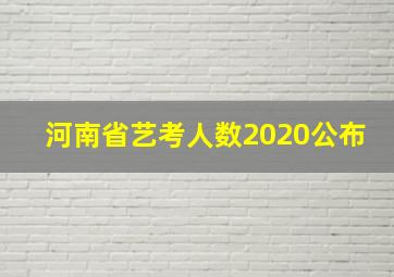 河南省艺考人数2020公布