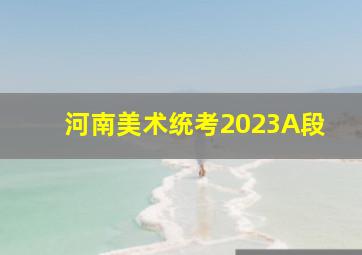 河南美术统考2023A段