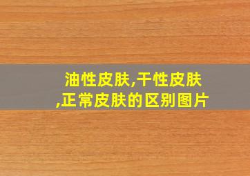 油性皮肤,干性皮肤,正常皮肤的区别图片