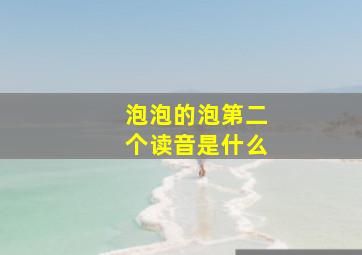 泡泡的泡第二个读音是什么