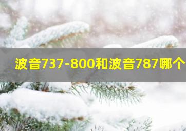 波音737-800和波音787哪个好