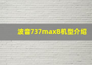 波音737max8机型介绍