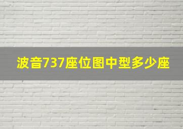 波音737座位图中型多少座