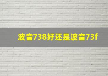 波音738好还是波音73f