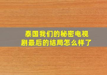 泰国我们的秘密电视剧最后的结局怎么样了