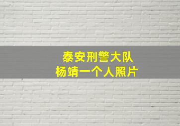 泰安刑警大队杨靖一个人照片