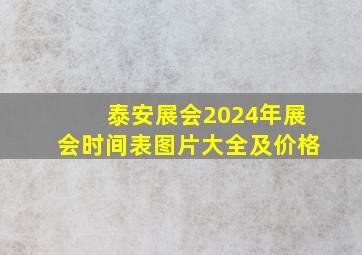 泰安展会2024年展会时间表图片大全及价格