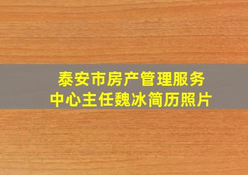 泰安市房产管理服务中心主任魏冰简历照片