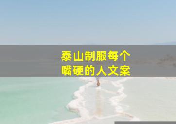 泰山制服每个嘴硬的人文案