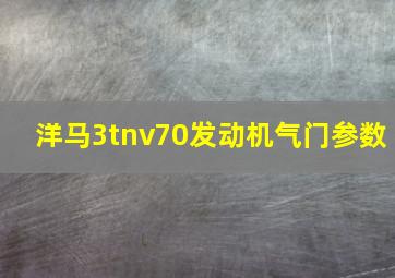 洋马3tnv70发动机气门参数