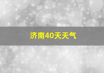 济南40天天气