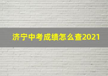 济宁中考成绩怎么查2021