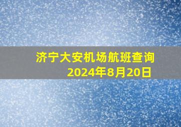 济宁大安机场航班查询2024年8月20日