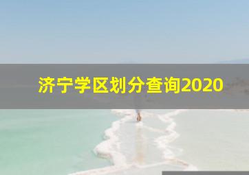 济宁学区划分查询2020