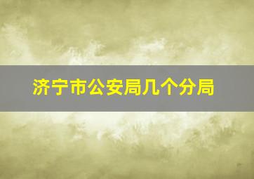 济宁市公安局几个分局