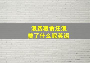 浪费粮食还浪费了什么呢英语