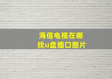 海信电视在哪找u盘插口图片