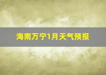 海南万宁1月天气预报