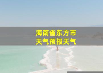 海南省东方市天气预报天气