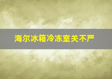 海尔冰箱冷冻室关不严