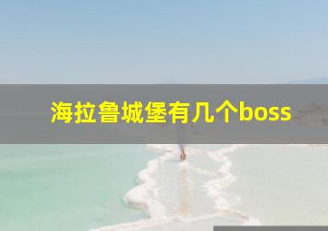 海拉鲁城堡有几个boss