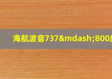 海航波音737—800座位