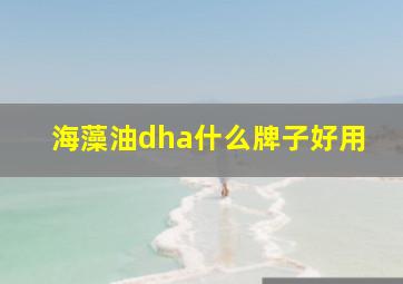 海藻油dha什么牌子好用