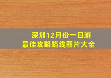 深圳12月份一日游最佳攻略路线图片大全