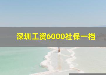 深圳工资6000社保一档