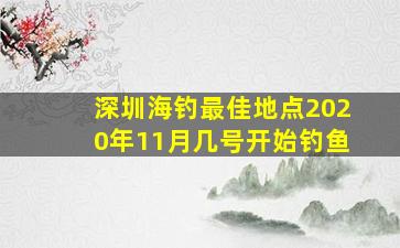 深圳海钓最佳地点2020年11月几号开始钓鱼