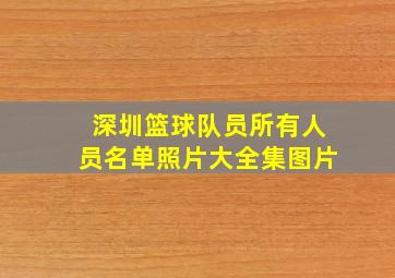 深圳篮球队员所有人员名单照片大全集图片