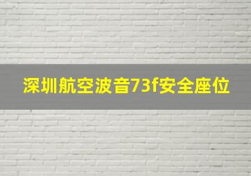 深圳航空波音73f安全座位