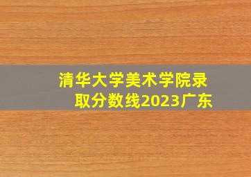 清华大学美术学院录取分数线2023广东