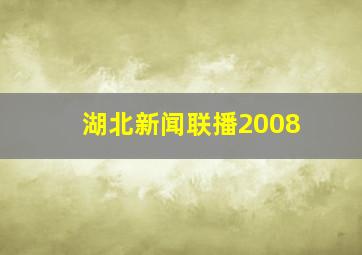 湖北新闻联播2008