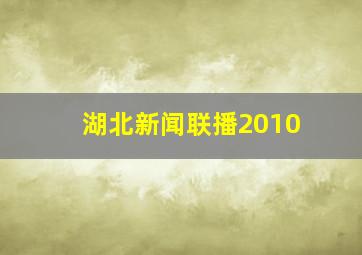 湖北新闻联播2010