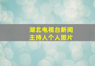 湖北电视台新闻主持人个人图片