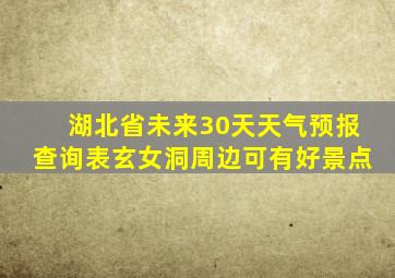 湖北省未来30天天气预报查询表玄女洞周边可有好景点