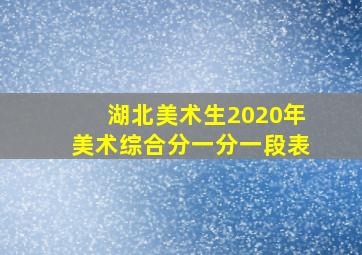 湖北美术生2020年美术综合分一分一段表