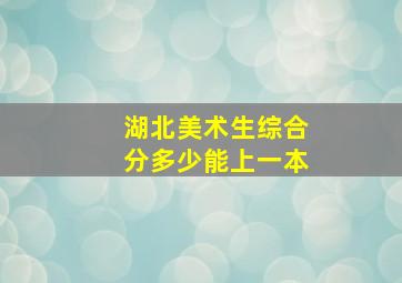 湖北美术生综合分多少能上一本