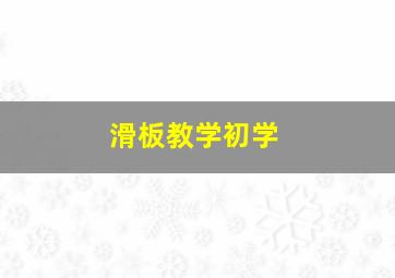 滑板教学初学