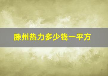 滕州热力多少钱一平方