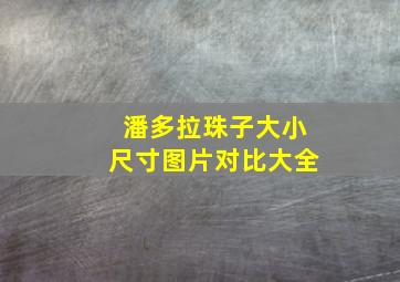 潘多拉珠子大小尺寸图片对比大全