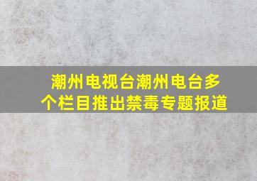 潮州电视台潮州电台多个栏目推出禁毒专题报道