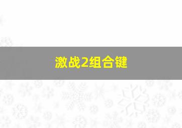 激战2组合键